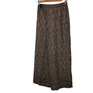 Laura Ashley Vintage 90s black white Moroccan tile cropped high waist pa…
